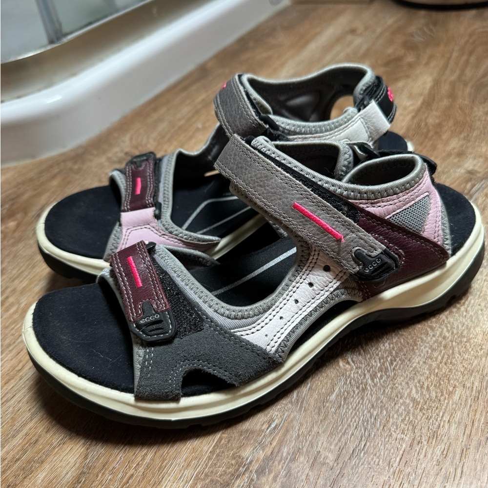 Ecco Women's Sandals in Gray, Pink, and Black